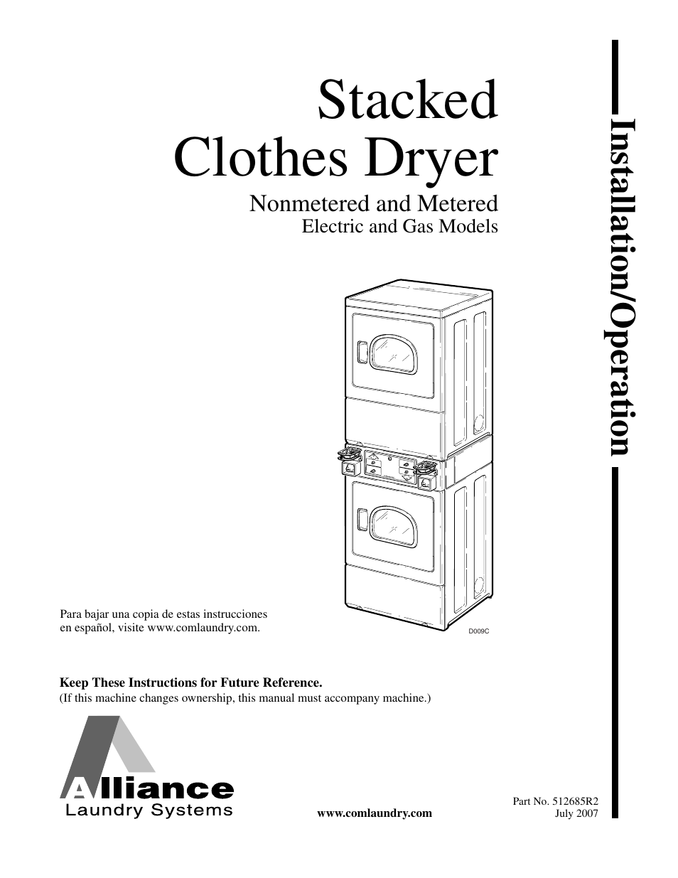 Alliance Laundry Systems 512685R2 User Manual | 50 pages
