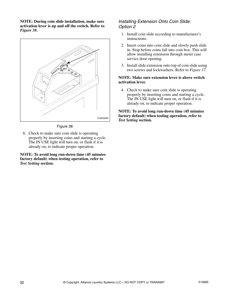 Alliance Laundry Systems 512685R2 User Manual | Page 34 / 50