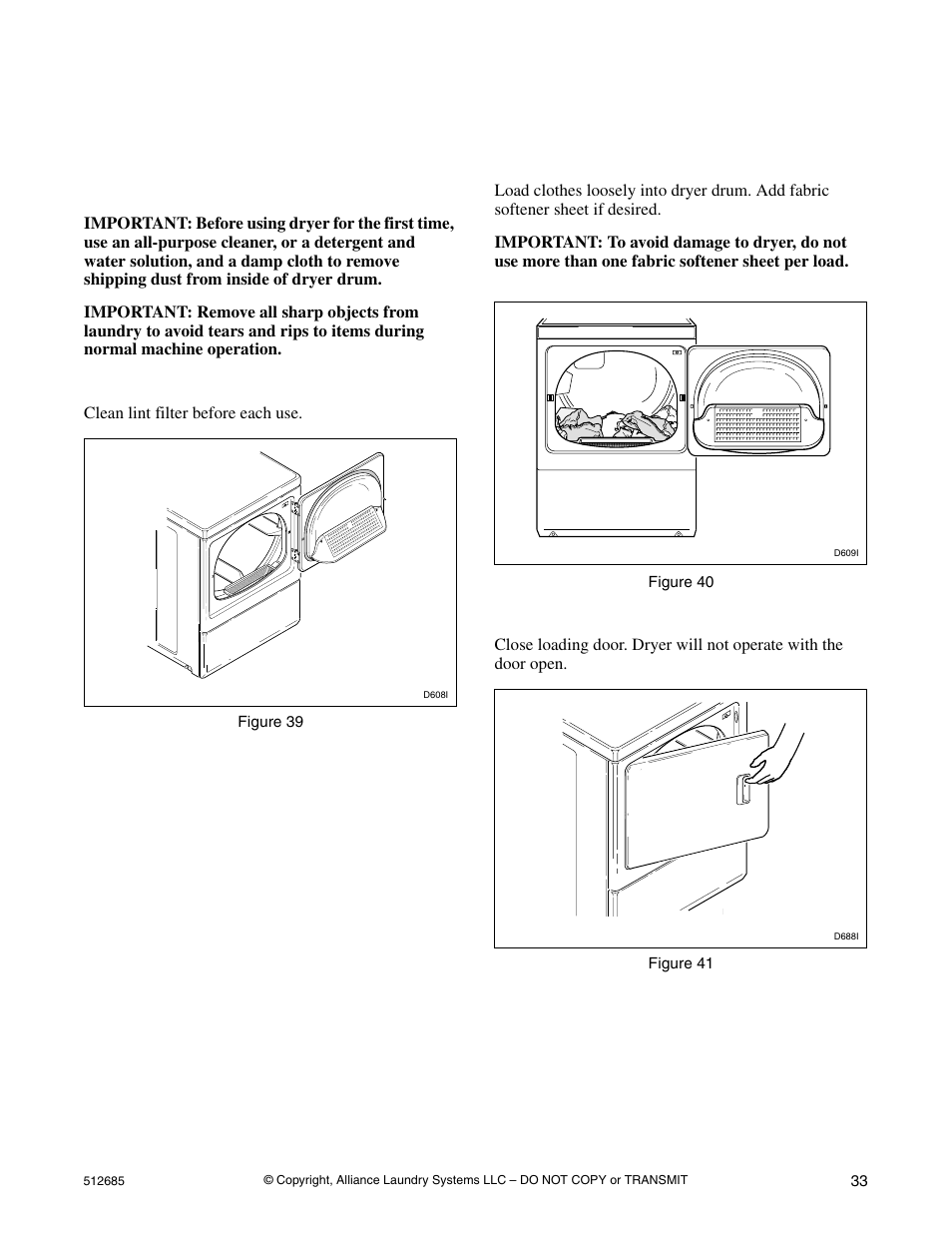 Operation | Alliance Laundry Systems 512685R2 User Manual | Page 35 / 50