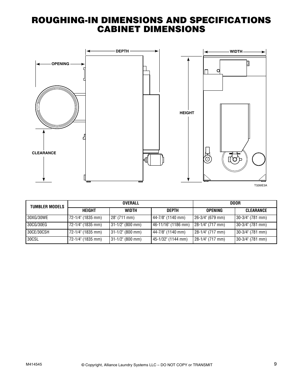 Alliance Laundry Systems 105 User Manual | Page 11 / 144