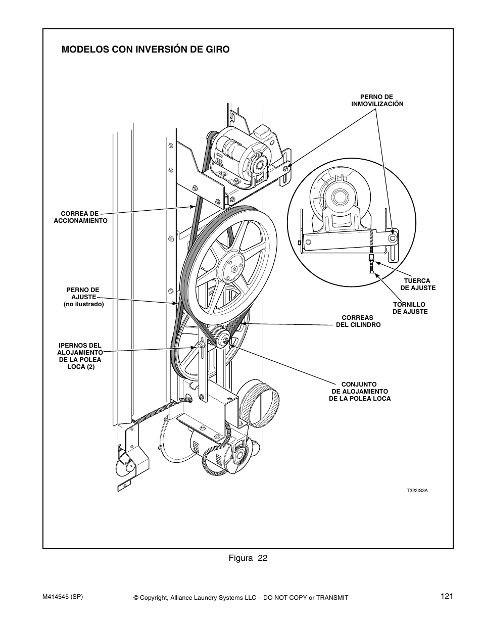 Modelos con inversión de giro, Figura 22 | Alliance Laundry Systems 105 User Manual | Page 123 / 144