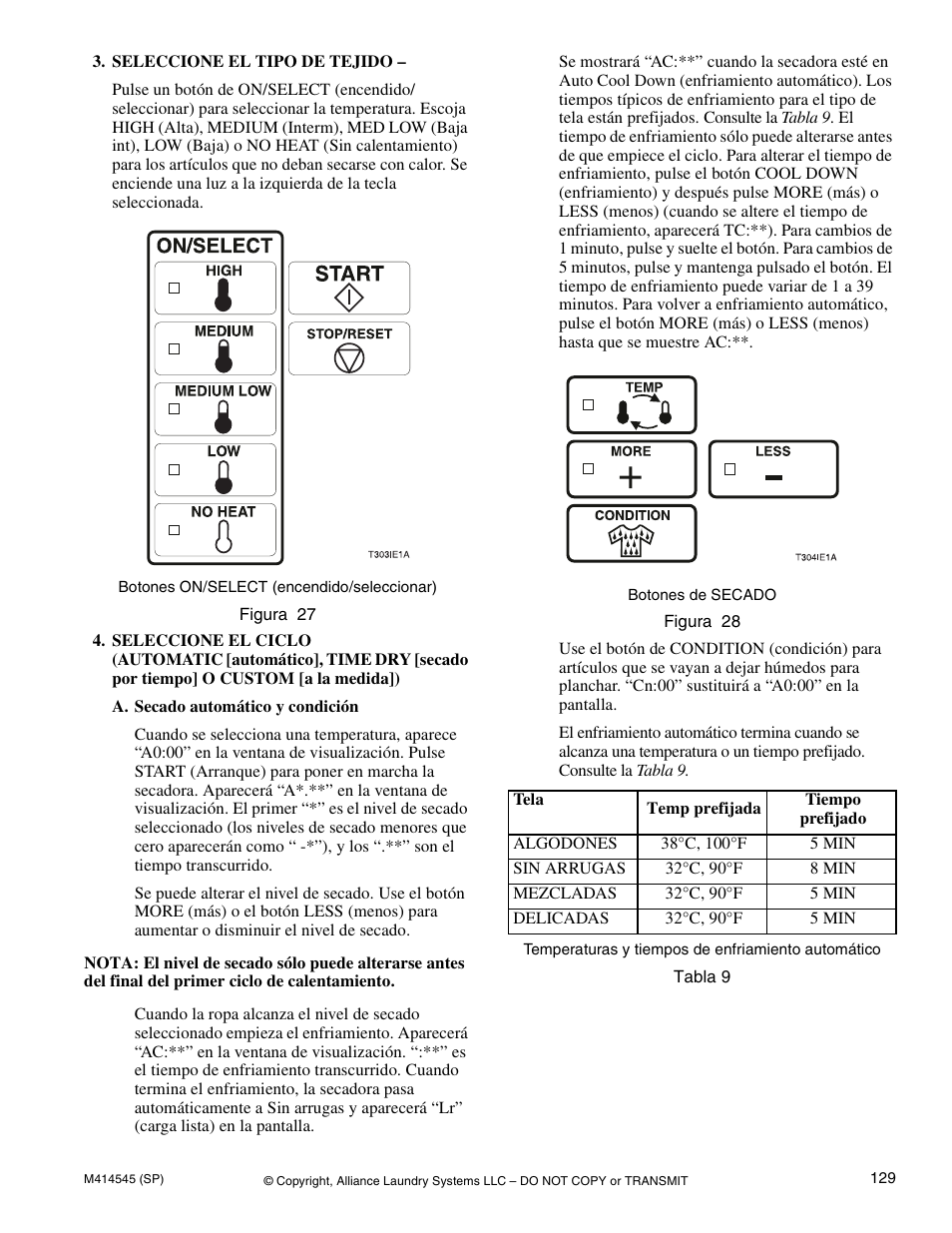 Alliance Laundry Systems 105 User Manual | Page 131 / 144