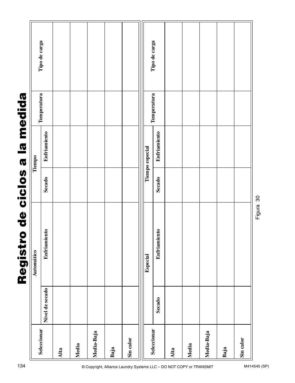 Registro de ciclos a la medida | Alliance Laundry Systems 105 User Manual | Page 136 / 144