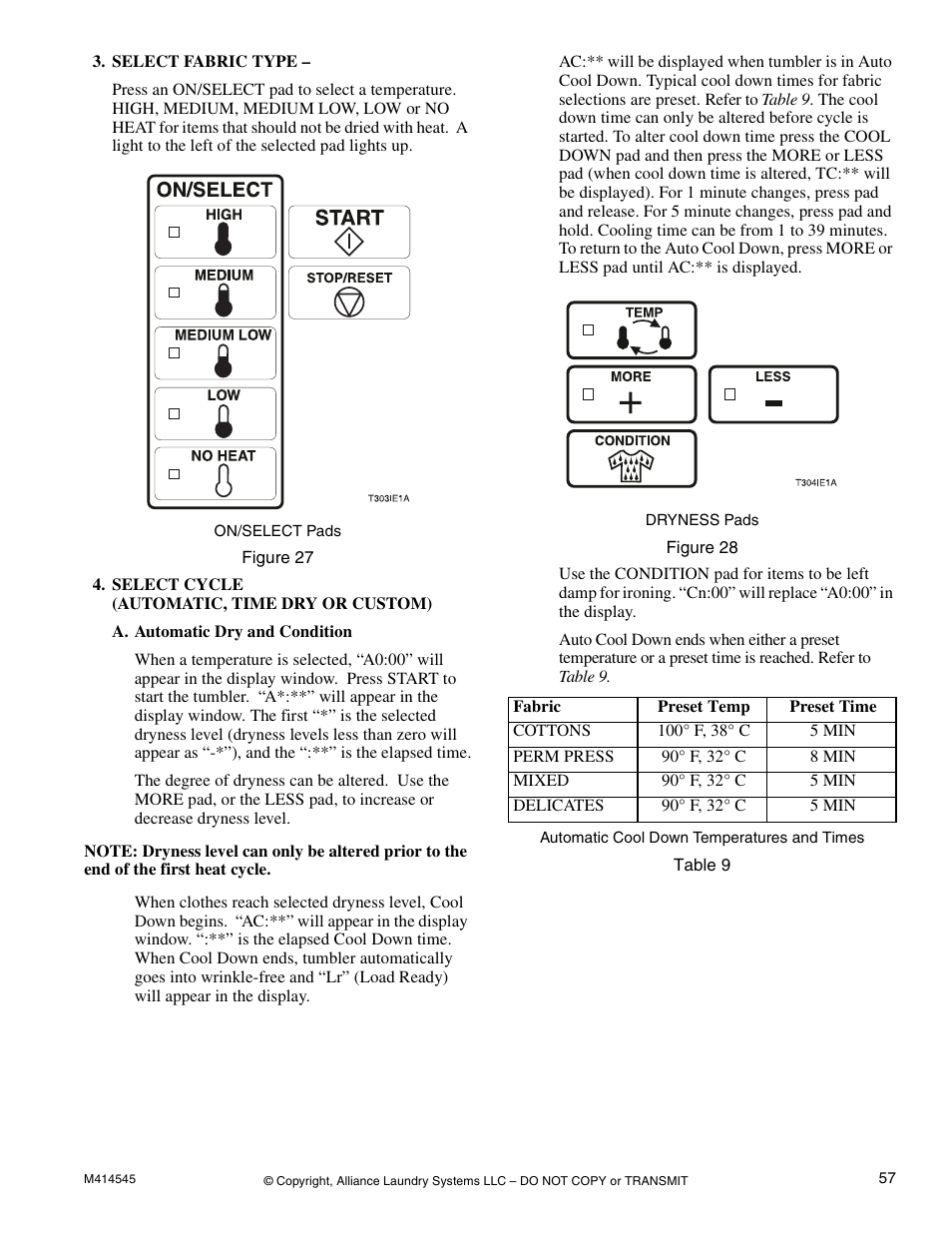 Alliance Laundry Systems 105 User Manual | Page 59 / 144