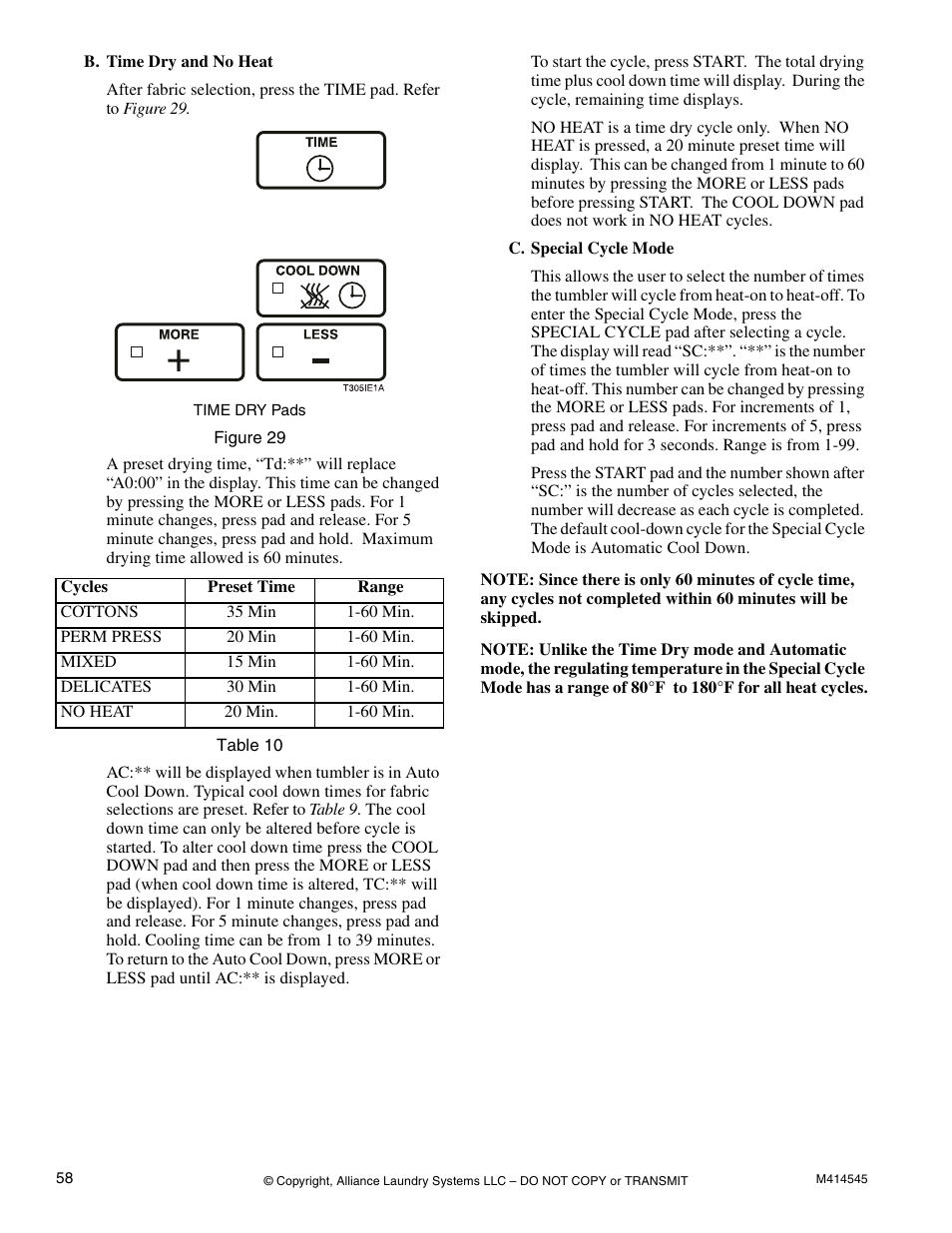 Alliance Laundry Systems 105 User Manual | Page 60 / 144