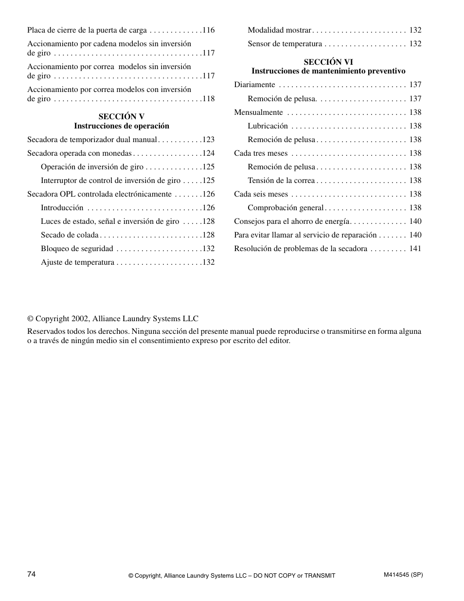 Alliance Laundry Systems 105 User Manual | Page 76 / 144