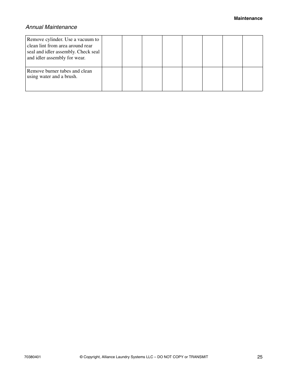 Alliance Laundry Systems 35 Pound Capacity User Manual | Page 27 / 28