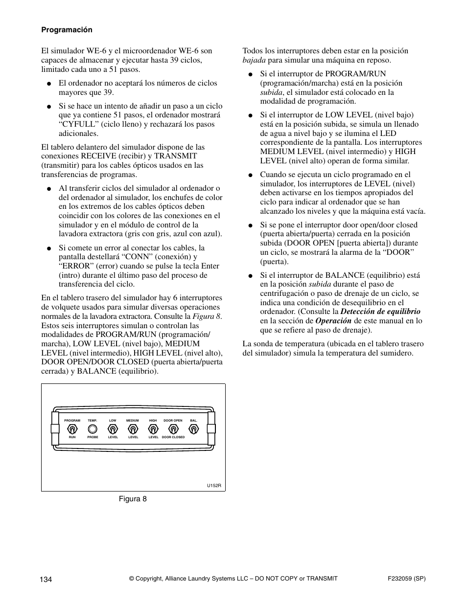 Programación, Figura 8 | Alliance Laundry Systems UF35PV User Manual | Page 136 / 162