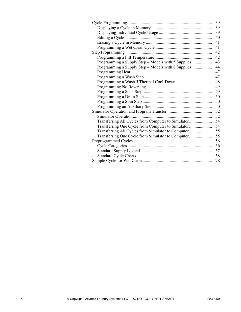 Alliance Laundry Systems UF35PV User Manual | Page 4 / 162