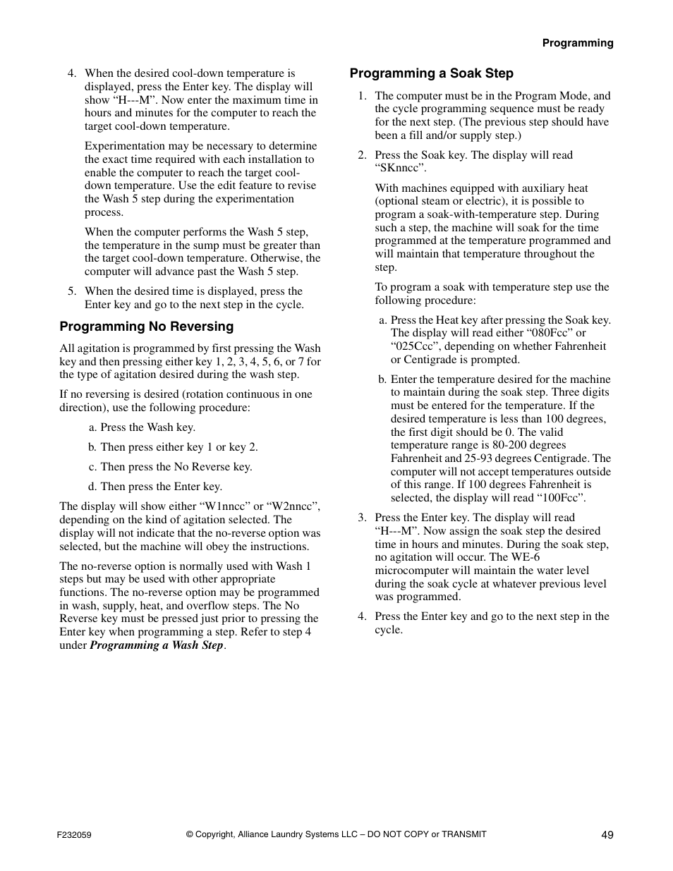 Alliance Laundry Systems UF35PV User Manual | Page 51 / 162