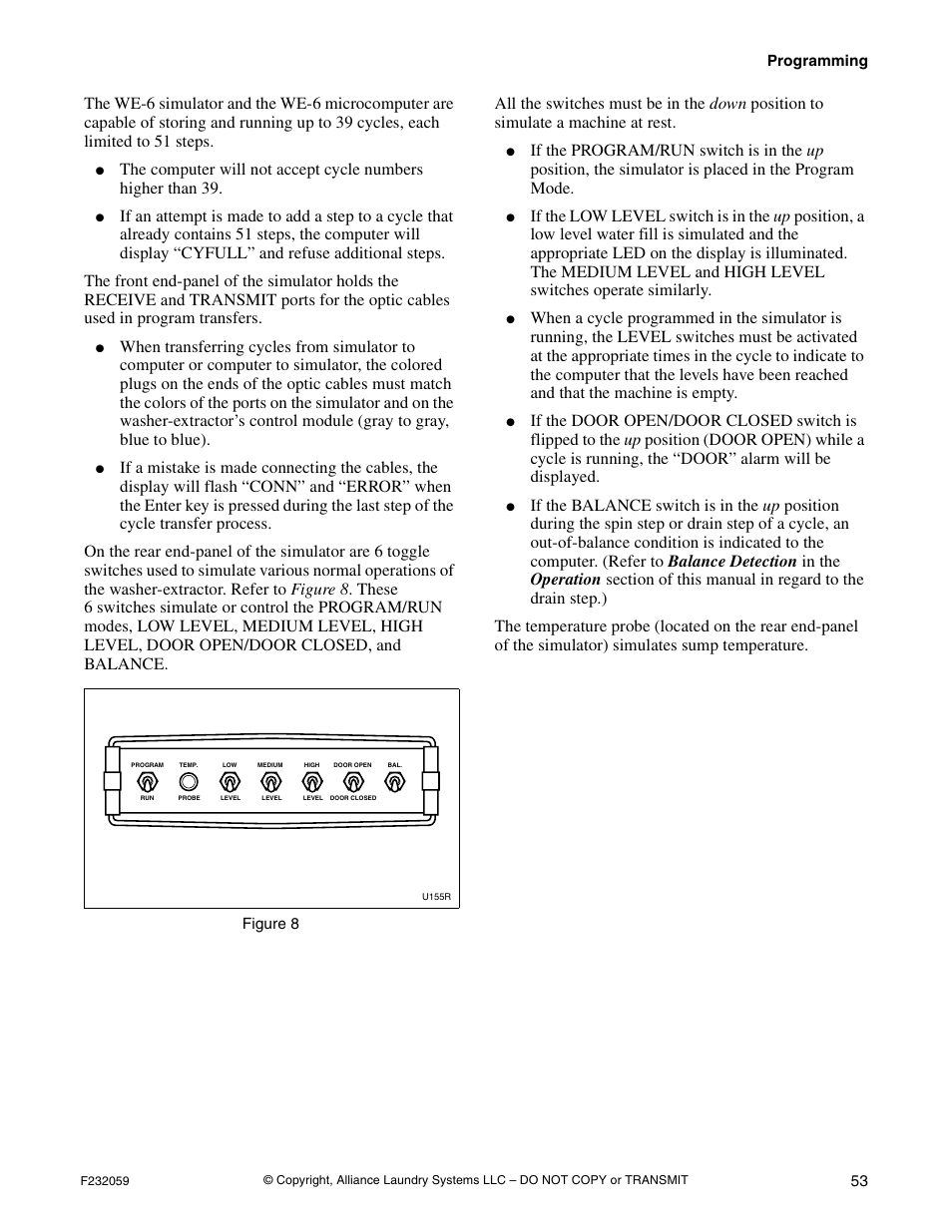 Programming 53, Figure 8 | Alliance Laundry Systems UF35PV User Manual | Page 55 / 162