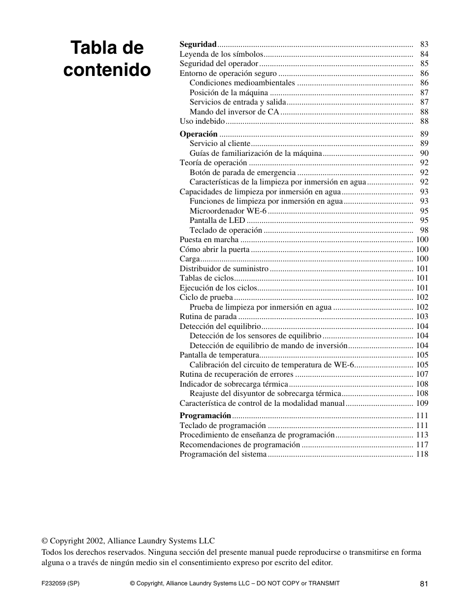 Alliance Laundry Systems UF35PV User Manual | Page 83 / 162