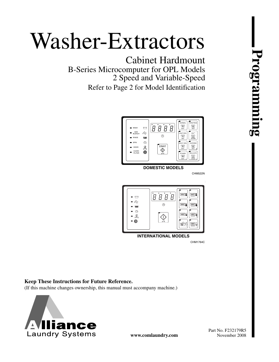 Alliance Laundry Systems F232179R5 User Manual | 36 pages