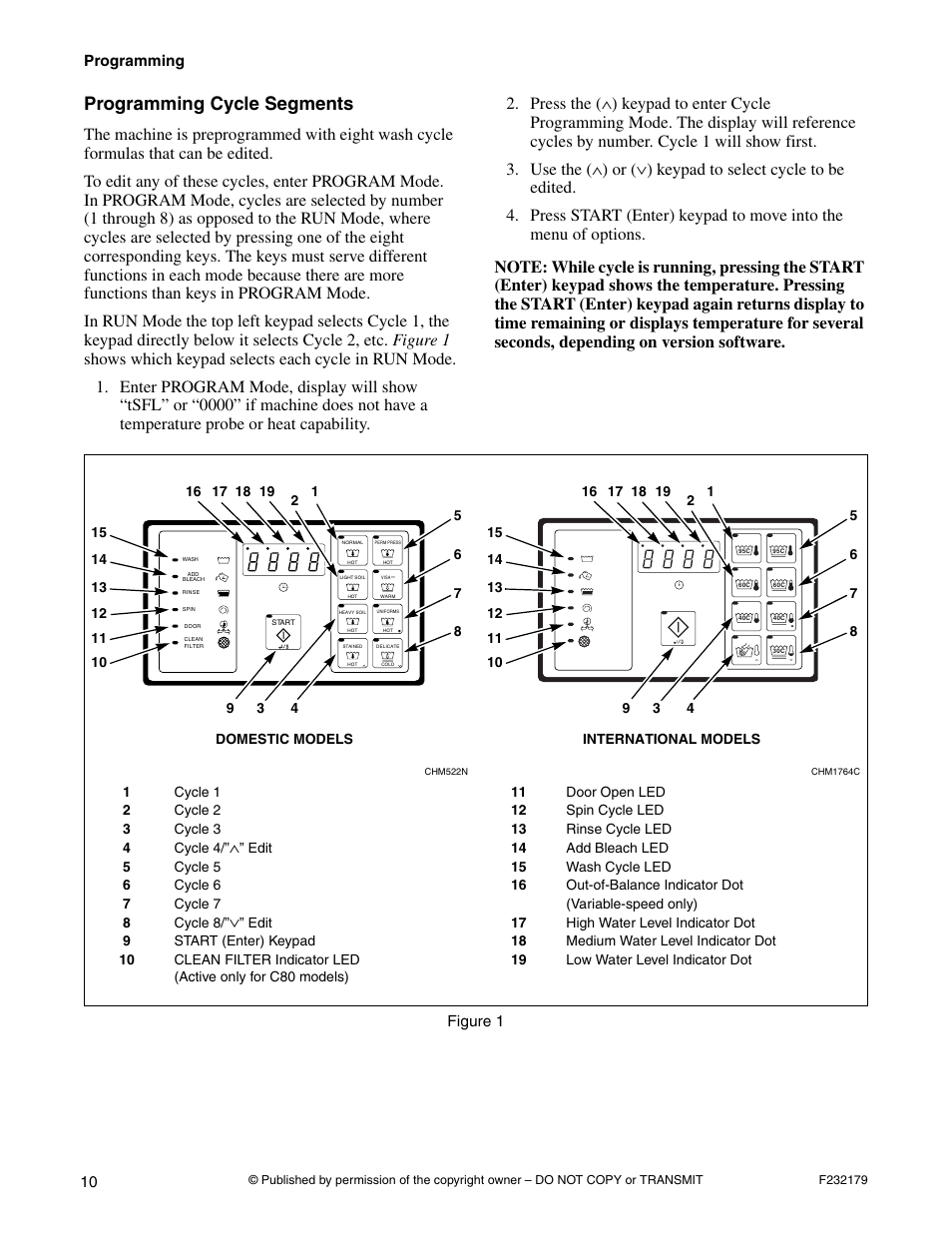 Programming cycle segments | Alliance Laundry Systems F232179R5 User Manual | Page 12 / 36