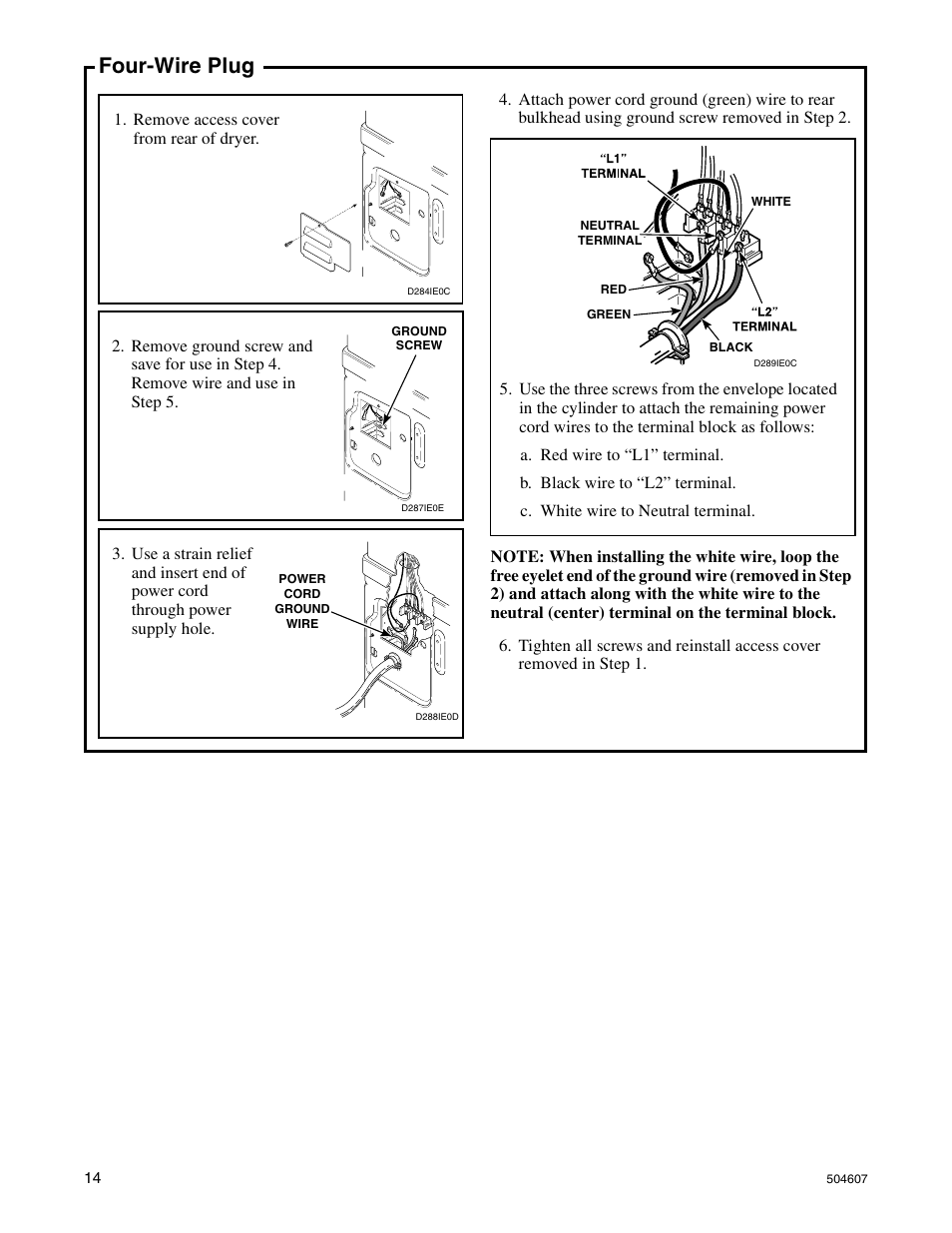 Four-wire plug | Alliance Laundry Systems LES37A User Manual | Page 16 / 52