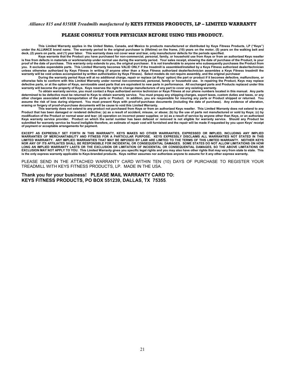Alliance Laundry Systems 815 User Manual | Page 21 / 21