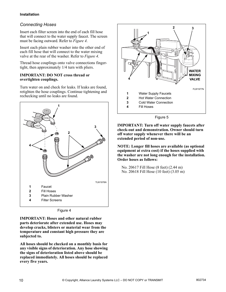 Alliance Laundry Systems FRONTLOAD WASHERS FLW1526C User Manual | Page 12 / 40