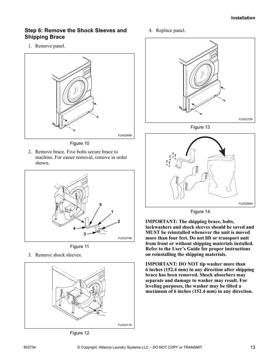 Alliance Laundry Systems FRONTLOAD WASHERS FLW1526C User Manual | Page 15 / 40