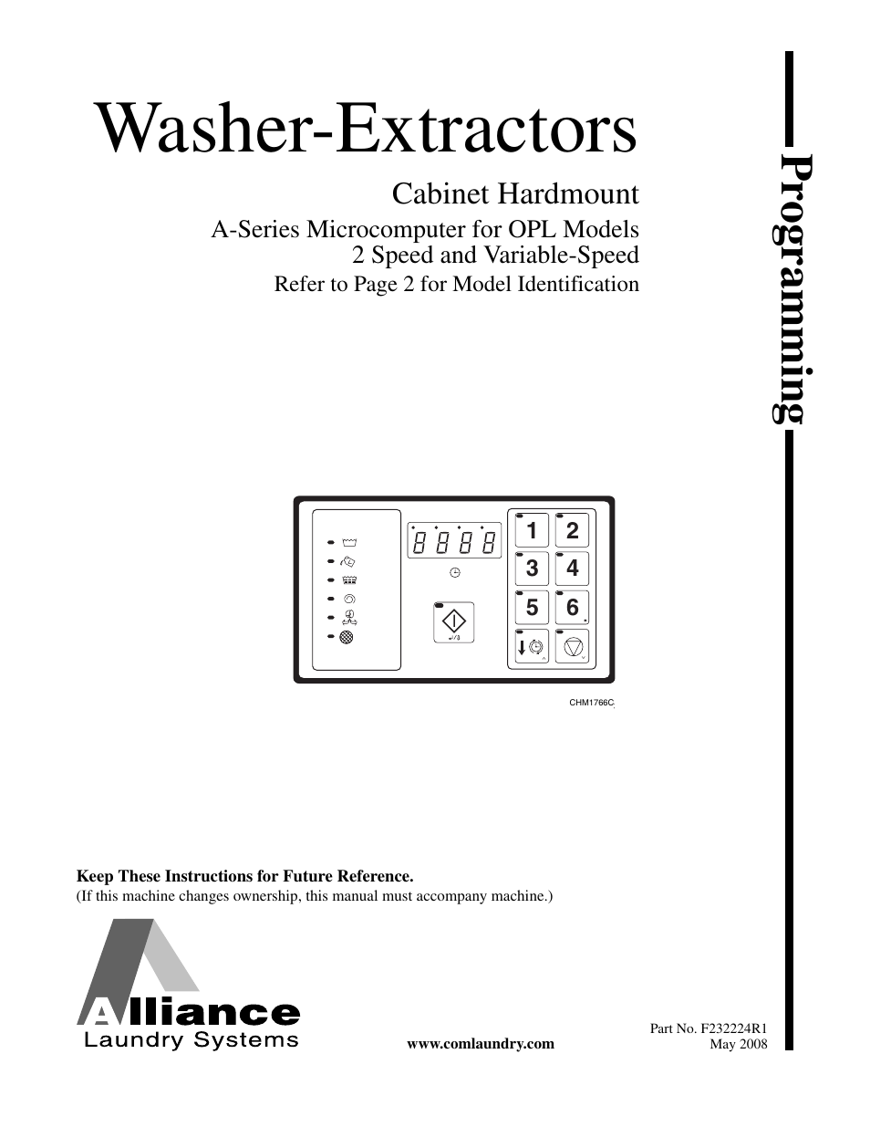 Alliance Laundry Systems CHM1766C User Manual | 24 pages