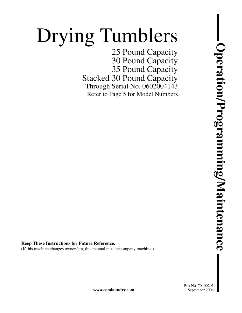 Alliance Laundry Systems 25 User Manual | 28 pages
