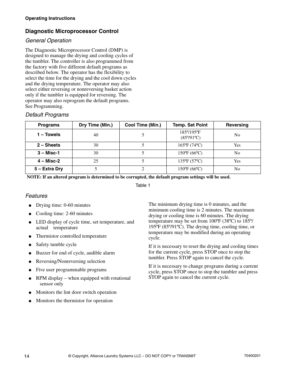Alliance Laundry Systems 25 User Manual | Page 16 / 28