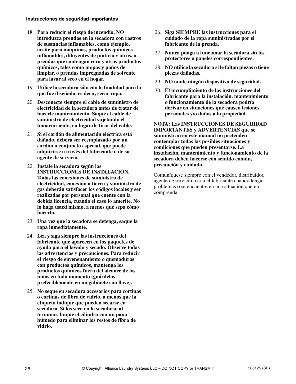 Alliance Laundry Systems DRY683C User Manual | Page 28 / 42