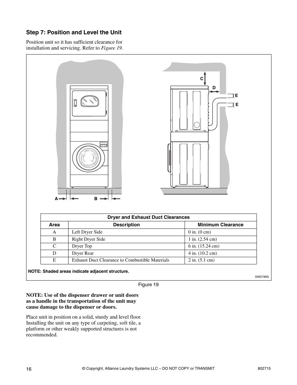 Alliance Laundry Systems 802715 User Manual | Page 16 / 24