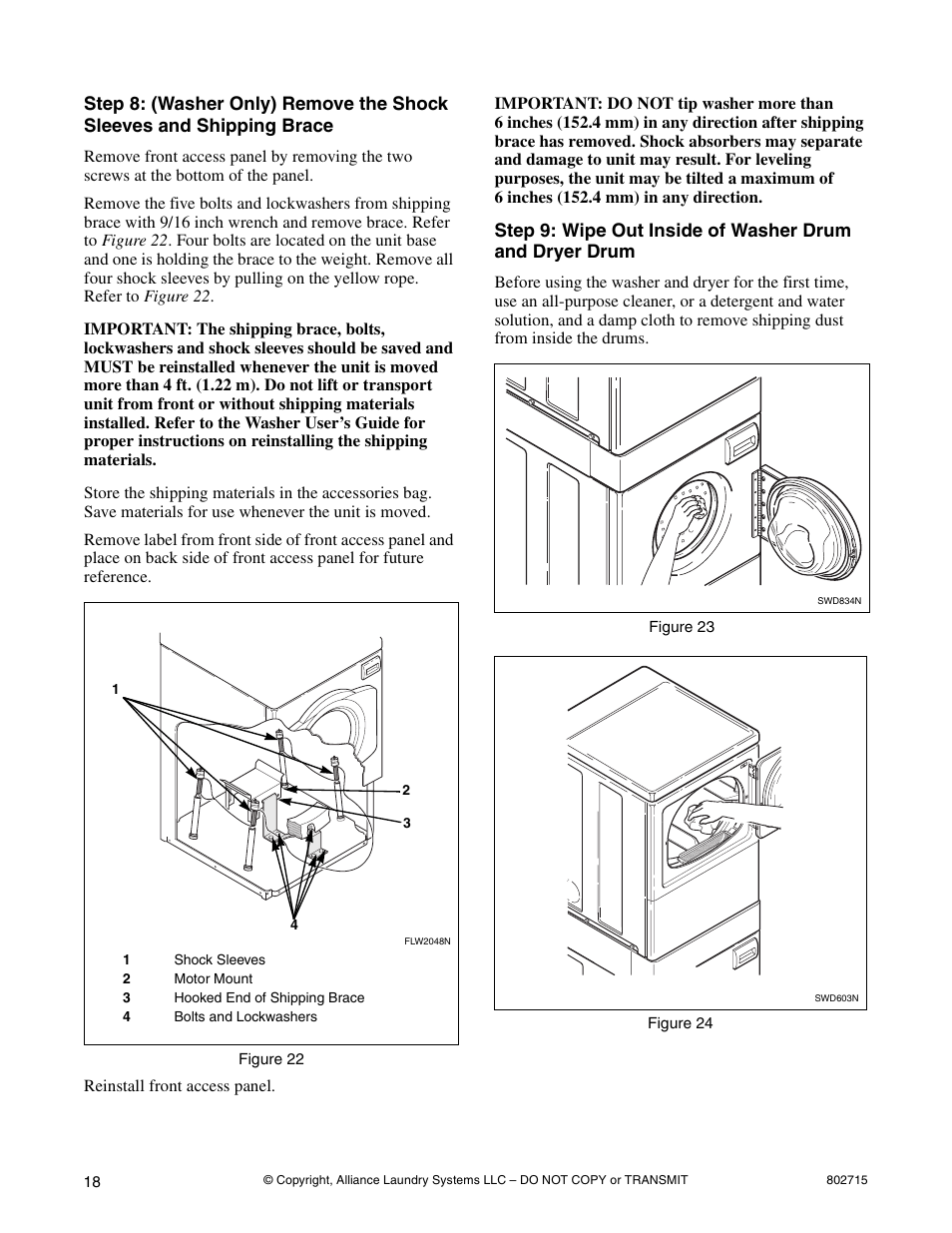 Alliance Laundry Systems 802715 User Manual | Page 18 / 24