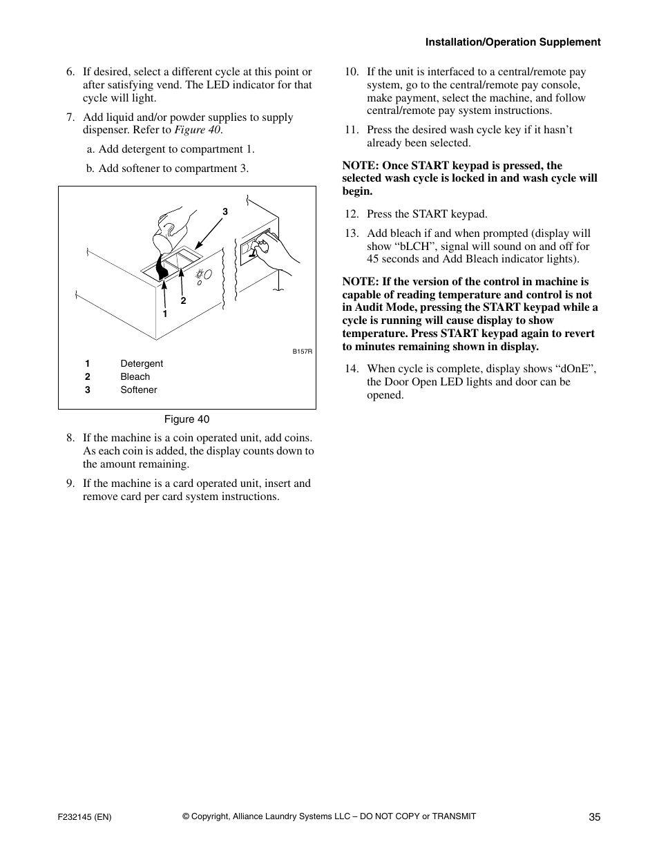 Alliance Laundry Systems Washer-Extractor User Manual | Page 37 / 38