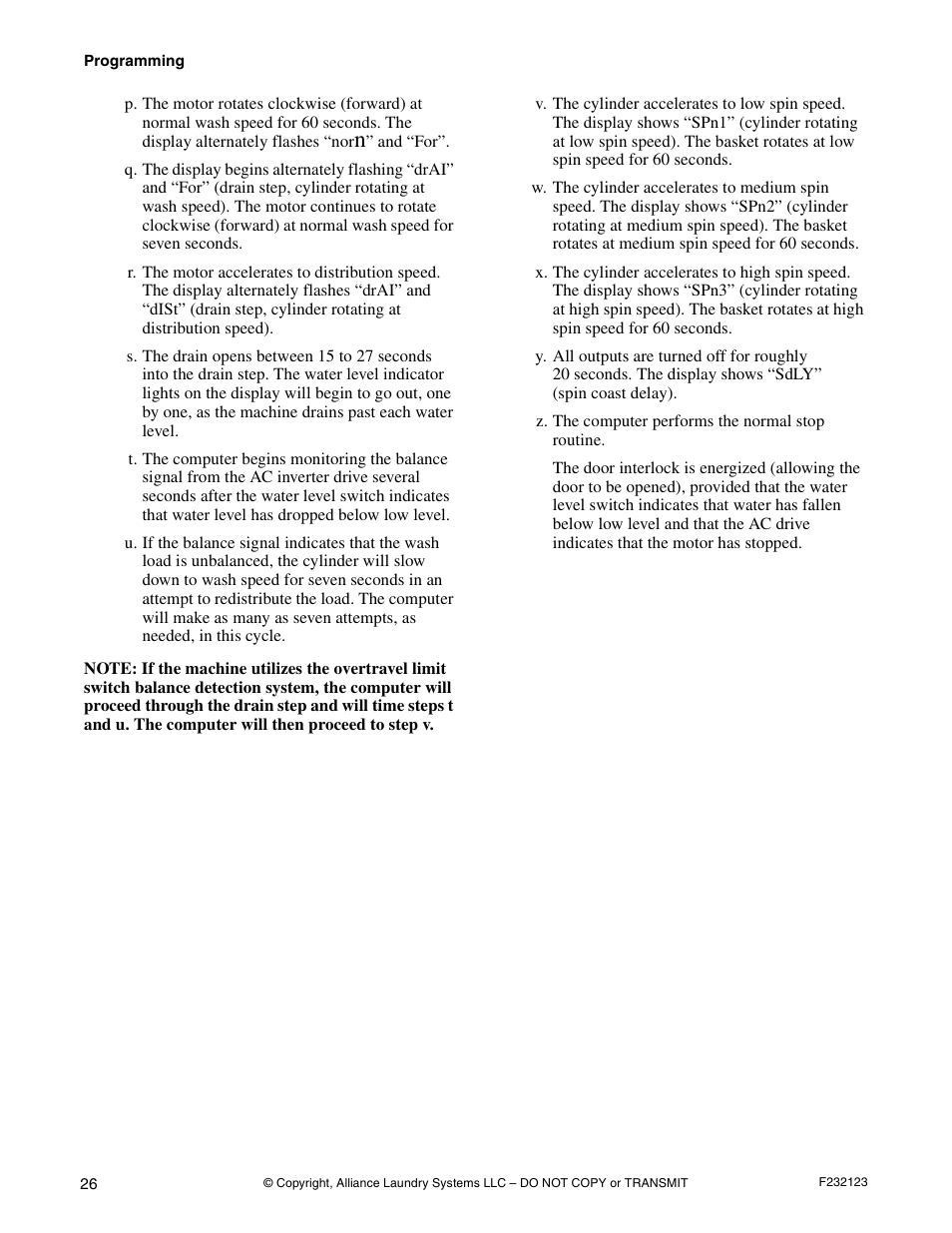 Alliance Laundry Systems UW125VV User Manual | Page 28 / 40