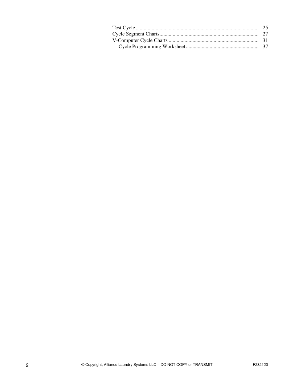 Alliance Laundry Systems UW125VV User Manual | Page 4 / 40