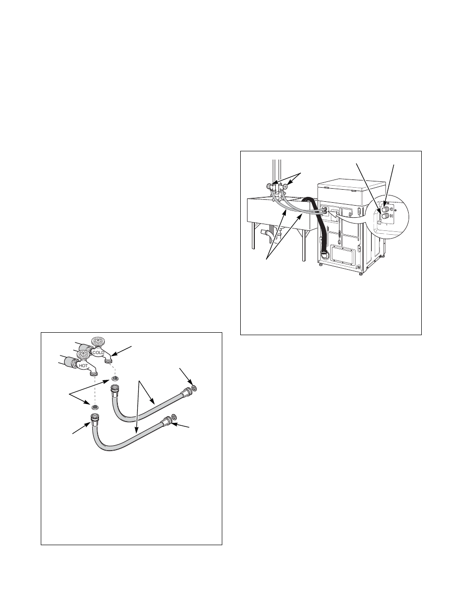 Connecting hoses | Alliance Laundry Systems FLW1527C User Manual | Page 10 / 26