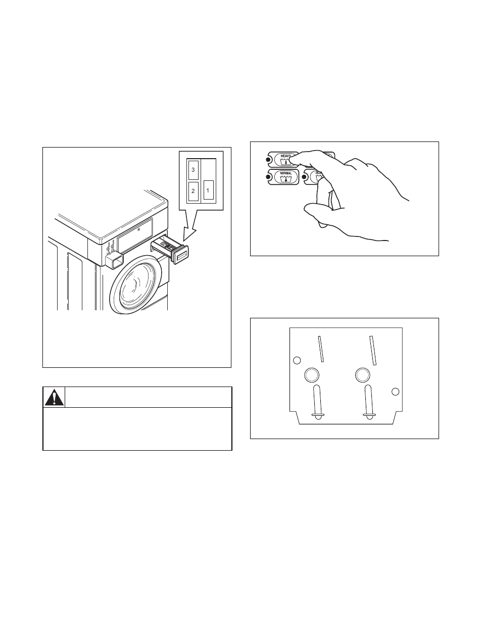 Caution, Step 3: add laundry supplies, Step 4: set fabric selector/wash temperature | Step 5: insert coin(s), if necessary | Alliance Laundry Systems FLW1527C User Manual | Page 18 / 26