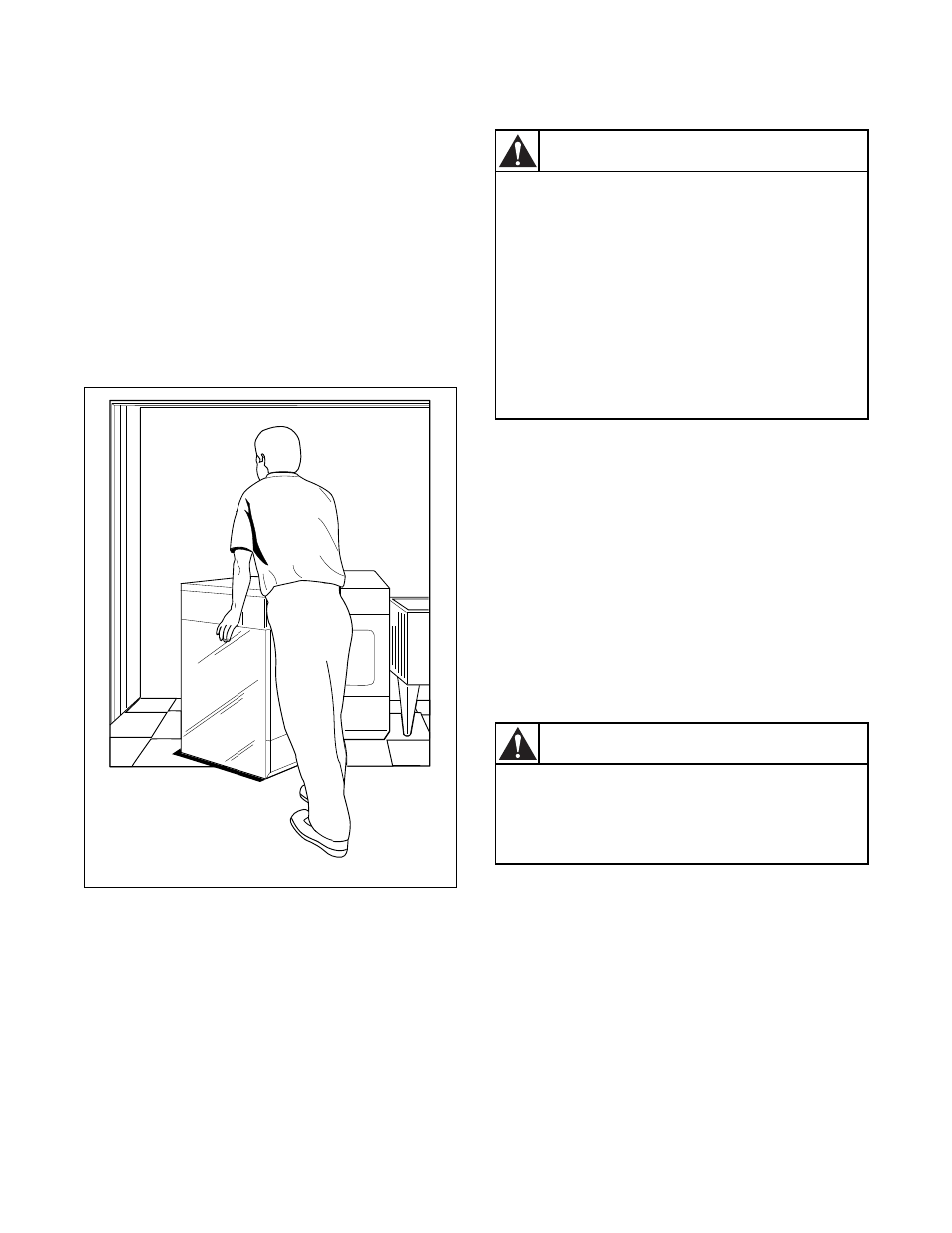 Installing the washer, Step 1: position washer near installation area, Step 2: connect fill hoses | Warning | Alliance Laundry Systems FLW1527C User Manual | Page 9 / 26