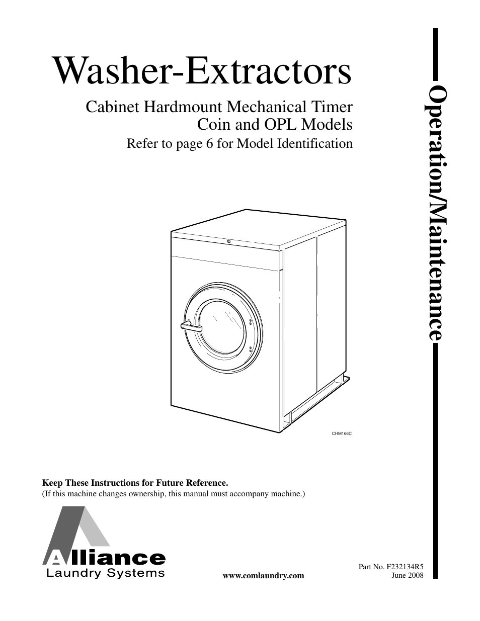 Alliance Laundry Systems Hardmount Coin and OPL User Manual | 20 pages