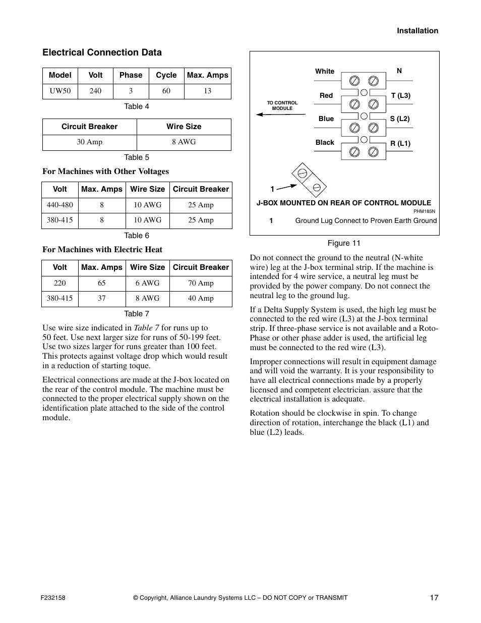 Alliance Laundry Systems UW50P-4 User Manual | Page 19 / 28