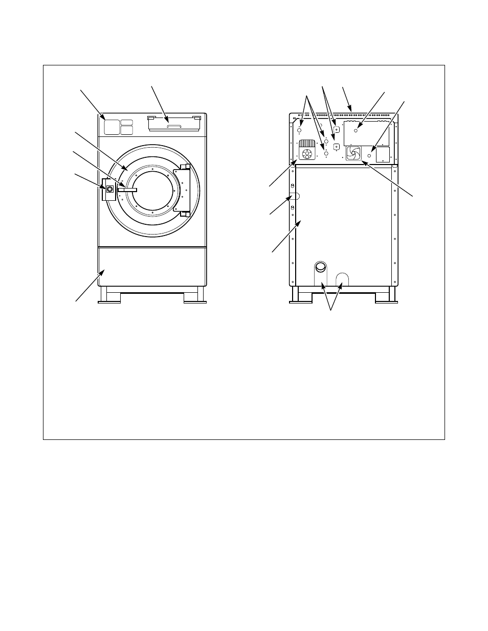 Front and rear features | Alliance Laundry Systems PHM1397C User Manual | Page 25 / 48