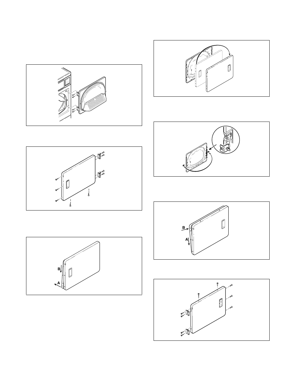 Step 5: reverse door, if desired | Alliance Laundry Systems DRY684C User Manual | Page 25 / 46