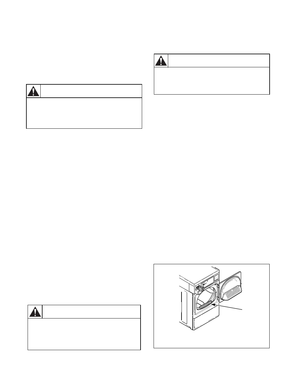 Maintenance, Lubrication care of your dryer, Lint filter | Warning, Lubrication, Care of your dryer | Alliance Laundry Systems DRY684C User Manual | Page 40 / 46