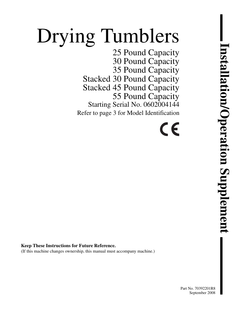 Alliance Laundry Systems Dryer Tumblers User Manual | 31 pages