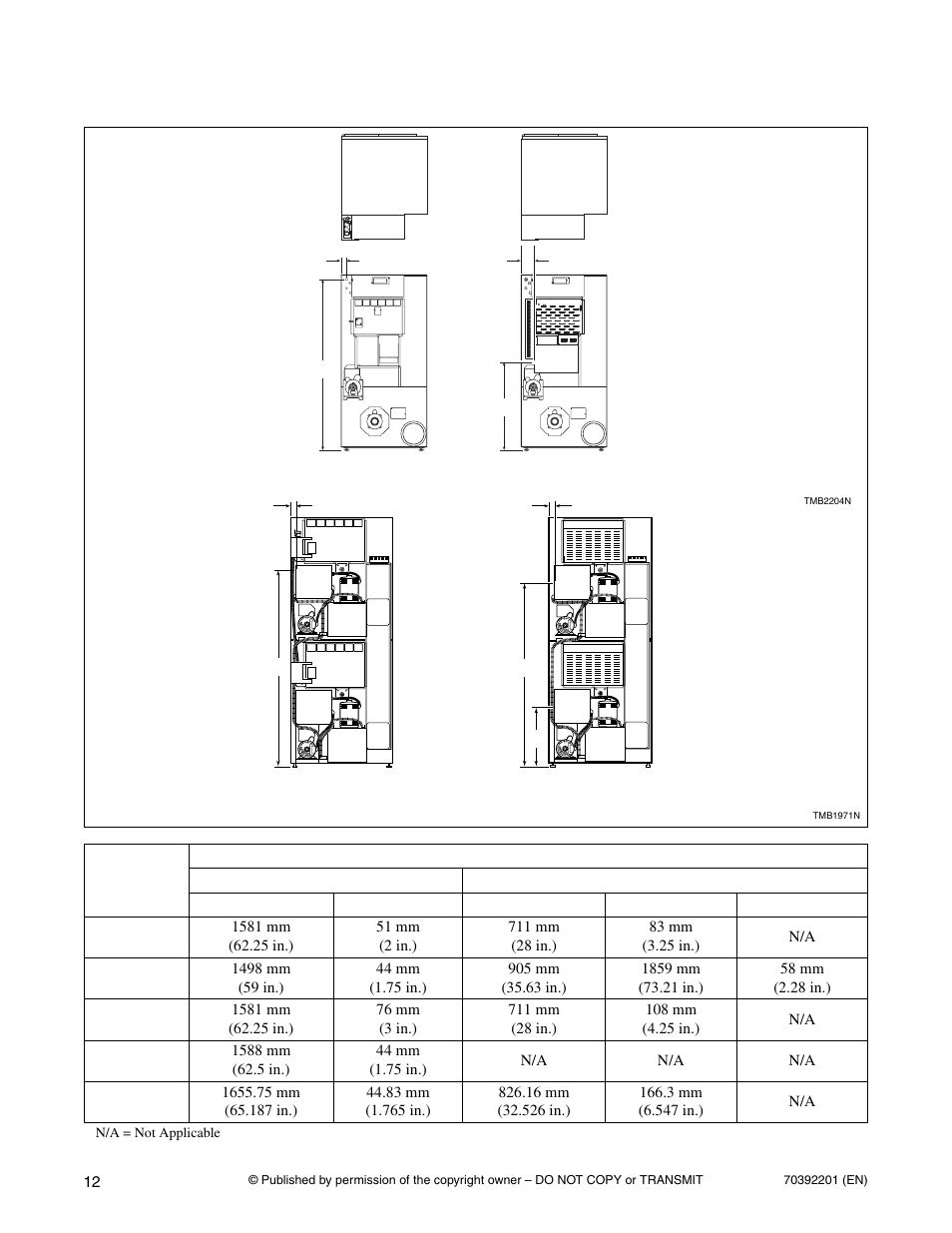 Electrical connection locations | Alliance Laundry Systems Dryer Tumblers User Manual | Page 14 / 31