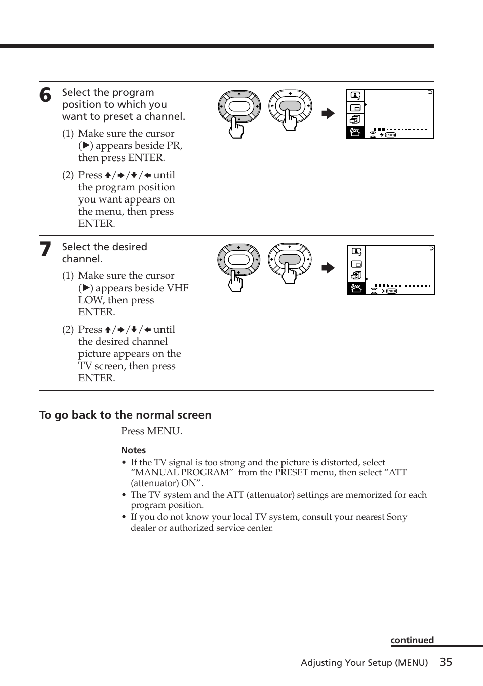 Sony KV-EF29M61 User Manual | Page 35 / 42