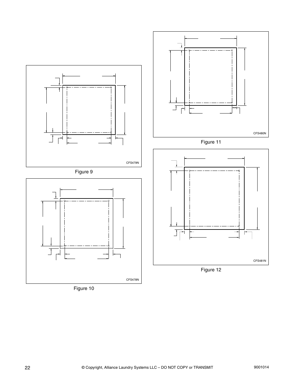 Mechanical installation, 35, 55, 75, 100, 135 and 165 models, Installation/operation supplement | Alliance Laundry Systems SW039 User Manual | Page 24 / 30