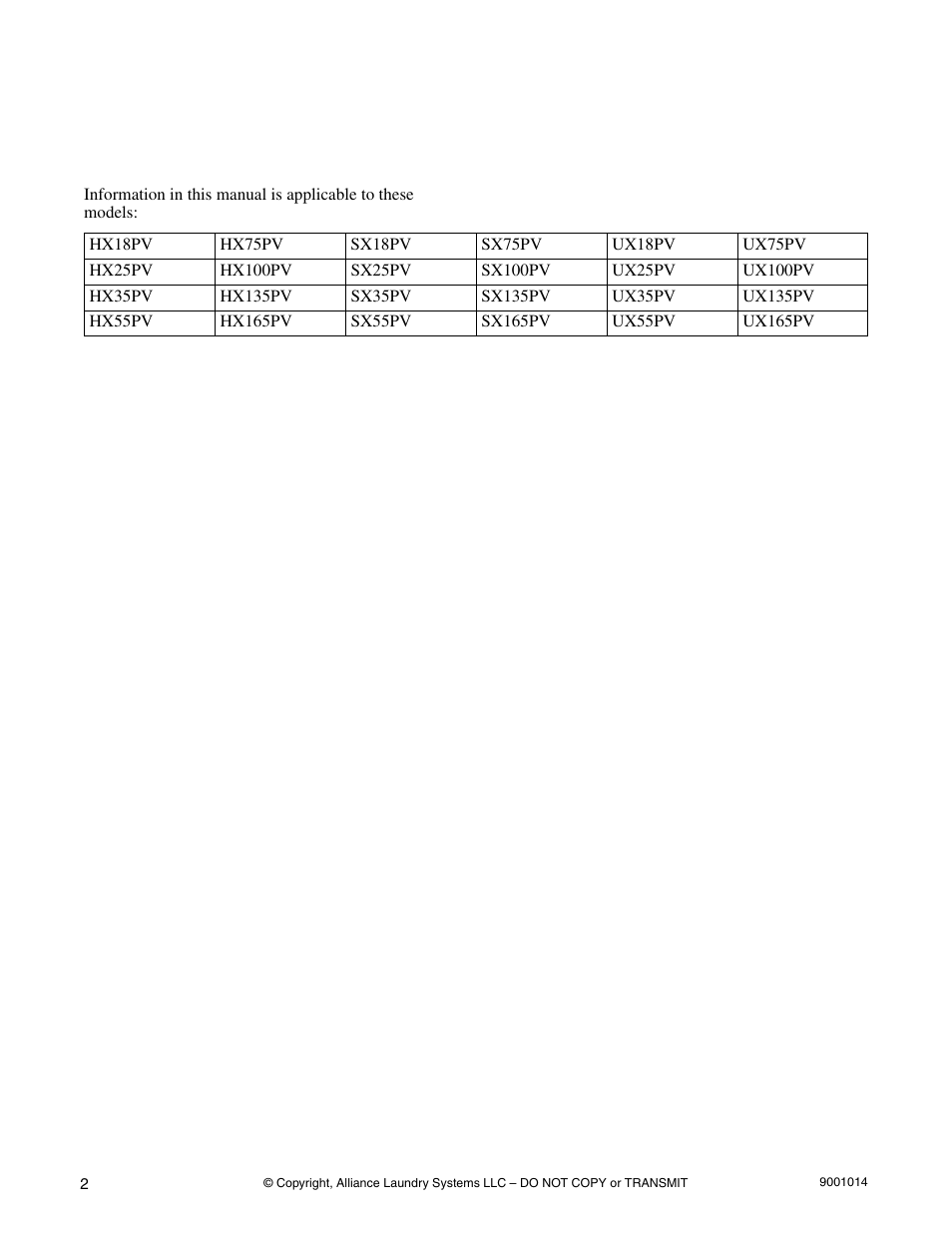 Introduction, Model identification | Alliance Laundry Systems SW039 User Manual | Page 4 / 30