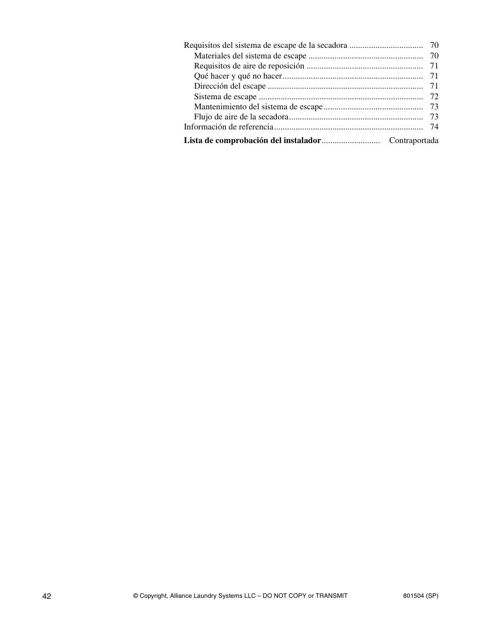 Alliance Laundry Systems Washer/Dryer User Manual | Page 44 / 78