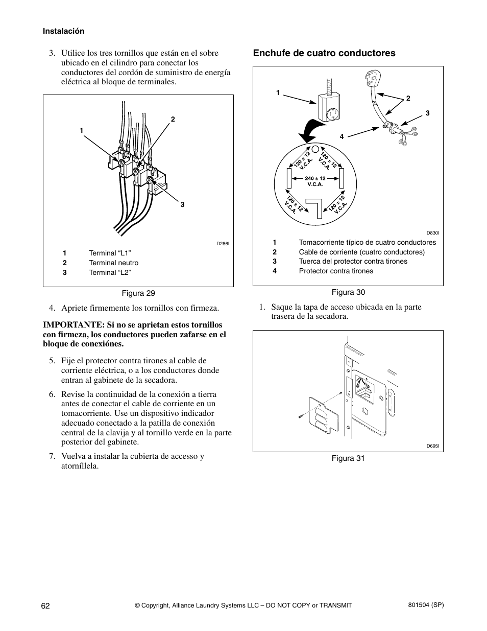 Alliance Laundry Systems Washer/Dryer User Manual | Page 64 / 78