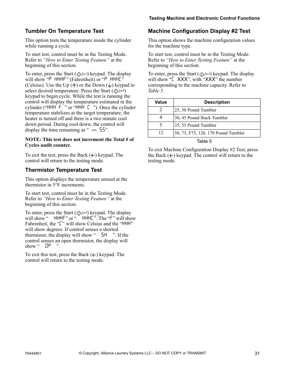 Alliance Laundry Systems 70444901R3 User Manual | Page 33 / 42