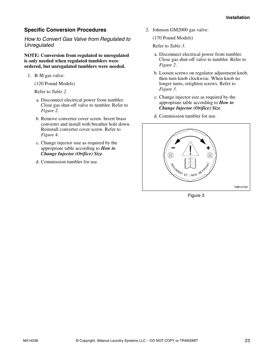 Alliance Laundry Systems T433I User Manual | Page 25 / 116