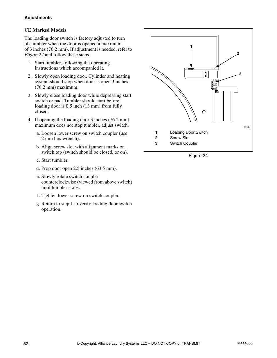 Alliance Laundry Systems T433I User Manual | Page 54 / 116