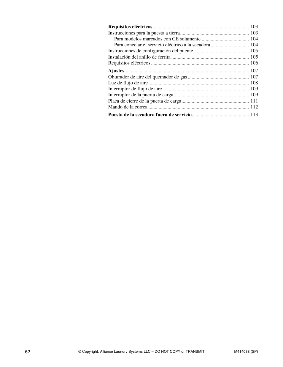 Alliance Laundry Systems T433I User Manual | Page 64 / 116